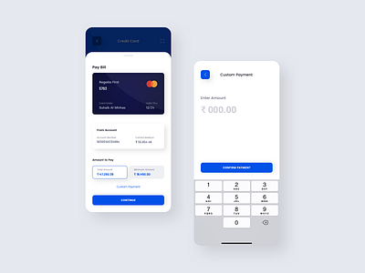 Banking App UI Design amount android app app bank app banking app concept credit card custom type design finance app ios payment payments ui ux