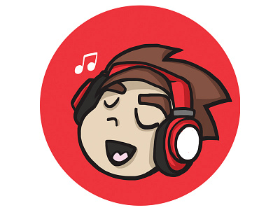 Listening Party boy bree mateljan digital digital illustration headphones illustration logo music photoshop