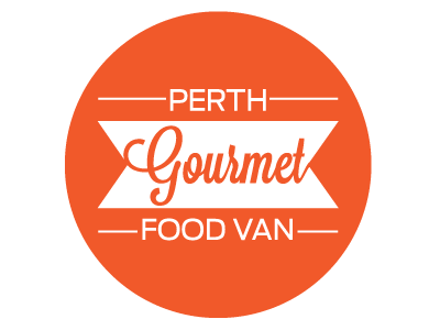 Perth Gourmet Food Van - Circle Logo circle circular food food van gourmet identity illustration logo perth takeaway typography