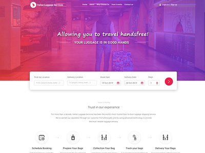 Website Design For Luggage Transfer Delivery Service
