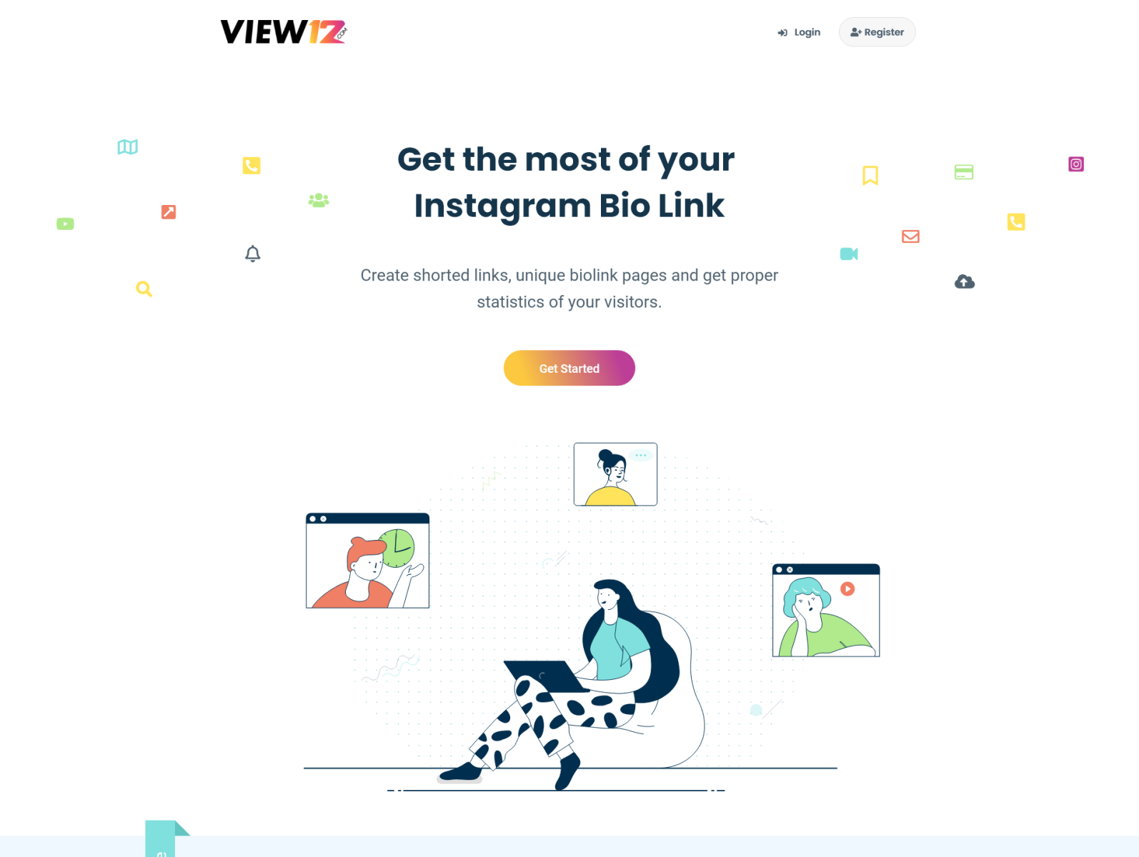 Landing Page Design for Instagram Bio Link by Expert UI/UX Designer