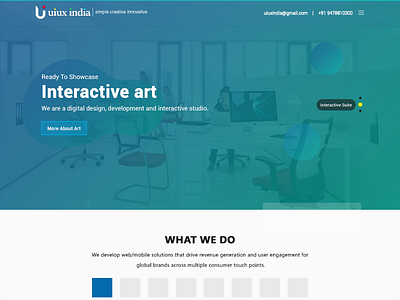 Web Page Design For IT Services Providing Company | UI/UX India