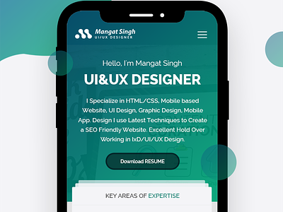 Personal Resume I Phone X Mobile App Design For UI/UX Designer i phone x mobile app design personal resume uiux designer