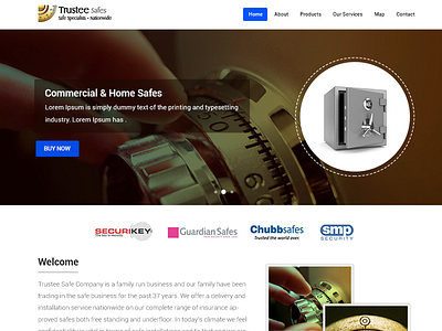 Website Design For Safety Locker Company safety locker ui design website design