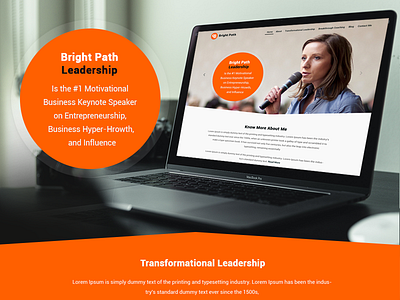 Web Page Design For Motivational Speaker | UI Design