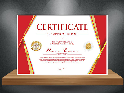 red certificate border template