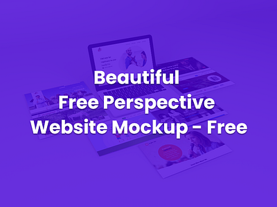 Beautiful Perspective Website Mock up - Free Download