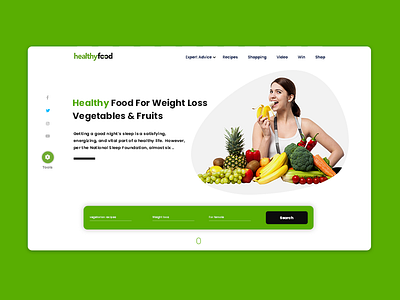Healthy Food Guide website redesign e commerce healthy food guide landing page page careative redesign shoping website uiux