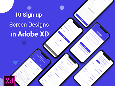 10 Sign up Screen Designs in Adobe XD - Download Free