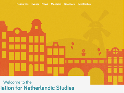 Netherlandic Studies Website dutch holland illustration netherlands new media campaigns pastel web design website windmill