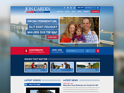 Jon Cardin for AG attorney general campaign election issues maryland new media campaigns news feed political politics web design website