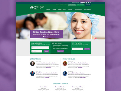 Hospital Redesign circle header health healthcare hospital new media campaigns web design website