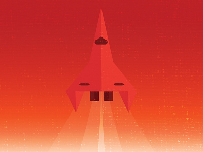 Rocketship #2 band bornstellar flyer illustration metal music rocket show space