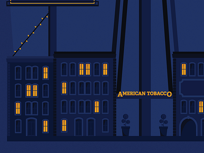AIGA Centennial Poster aiga american tobacco campus atc building centennial city durham illustration lucky strike nc poster triangle