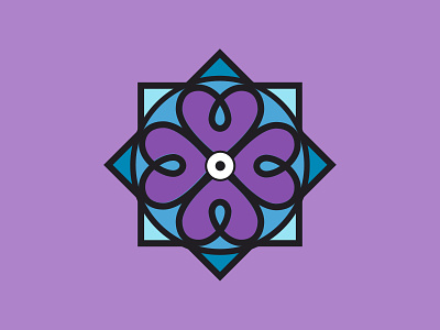 Mandala Logo Mark branding flower heart identity logo logomark mandala