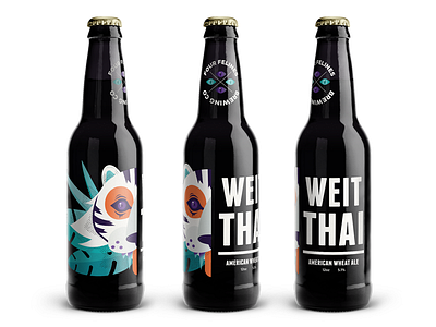 Beer & Branding aiga beer beer and branding bottle branding illustration tiger
