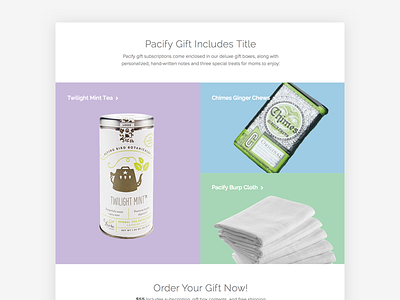Product Tiles gifts grid pastel product tiles web design website