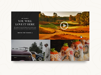 Video Tile Grid grid tiles travel ui video web design website