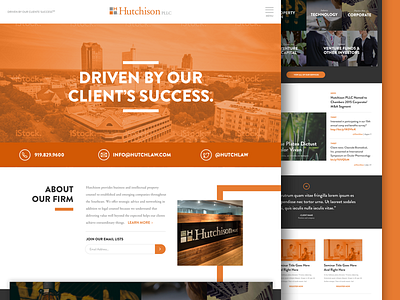 Hutch Law Redesign law law firm legal orange web web design website