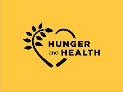 Hunger + Health Logo Option branding health healthcare heart hunger initiative logo nonprofit rebrand wheat