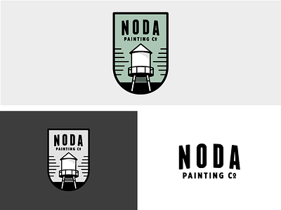 NoDa Painting Company badge branding emblem identity illustration logo retro watertower