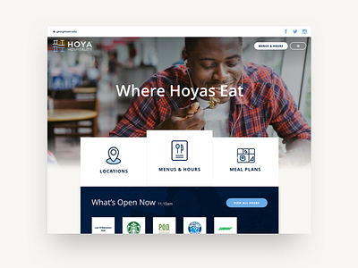 Georgetown Dining dining education georgetown grid layout web design website