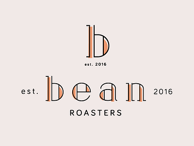 Bean Logo + Mark branding coffee logo mark pink roasters type