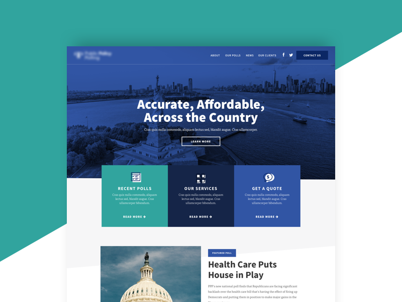 Homepage by Ashley Morgan for New Media Campaigns on Dribbble