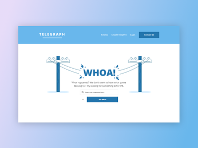 404 Page 404 telegraph telephone pole web web design website