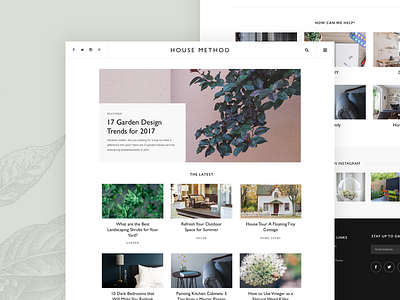 House Method Homepage blog feed grid home house ui web design website