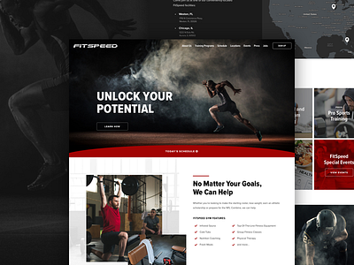 Gym Homepage fitness gym hero homepage ui web design website workout