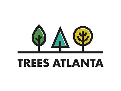 Trees Atlanta Logo atlanta branding identity logo nonprofit playful tree trees