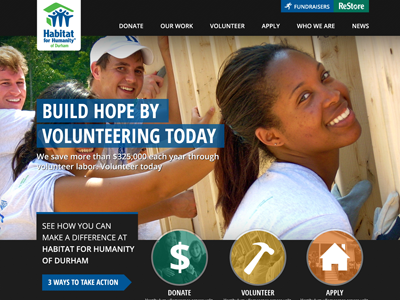 Habitat for Humanity of Durham durham habitat for humanity new media campaigns web design website