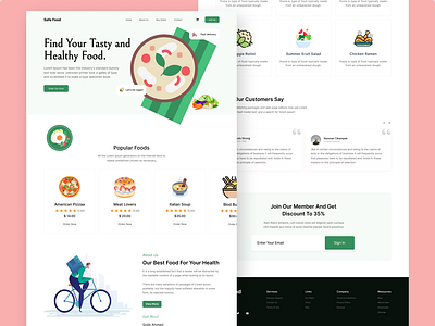 Safe-Food Delivery Landing Page 🍕 delivery website design food cooking inspiration website food cooking website food delivery food delivery landing pag food homepage design food order website design food recipe landing page food website food website exploration healthy food healthy food catering healthy food planner restaurant landing page salad landing page ui ux vegan food home page