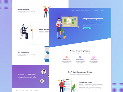 Project Management app application clean design ecommerce illustration interface landing page logo marketing minimal project management typography uiux website