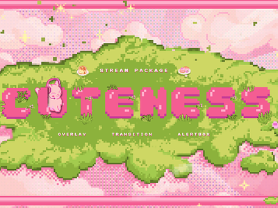 Cute Twitch Overlay and Stream Alerts Package for OBS animated alerts cute twitch overlay free stream overlay free twitch overlay obs studio stream overlay stream package stream starting soon streamlabs twitch overlay