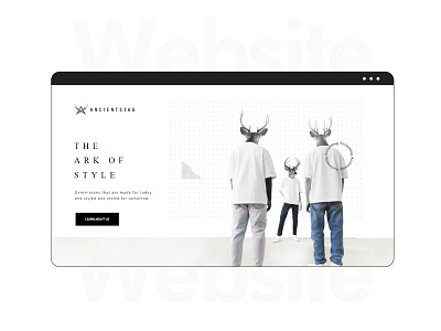 Web Design for Jeans Brand ANCIENTSTAG animation app art direction branding creative website design graphic design illustration logo trending design ui ux vector visual design webdesign