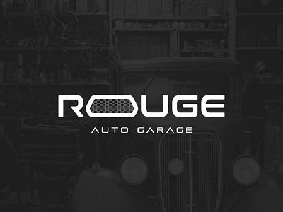 Logo Design for ROUGE Auto Garage Qatar brand identity branding design graphic design illustration logo minimal logo typography vector