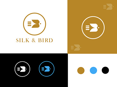 Silk & Bird Logo - - Bed Linen Company bird brand branding design identity logo minimal simple