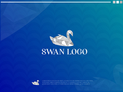 SWAN LOW POLY LOGO brand idenity branding logo logo design simple swan logo unique visual identity