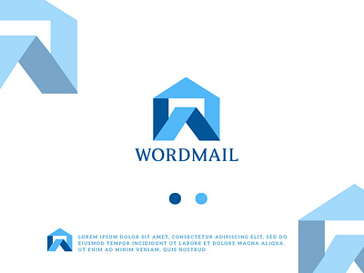 WORDMAIL LOGO brand branding business design illustrator logo logo design mail simple unique visual identity word