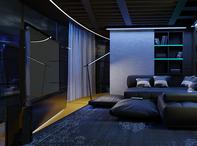 Modern TV Room 3dhomedesign