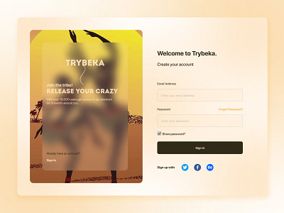 Daily UI 001- Sign Up Screen Concept daily ui challenge design figma graphic design sign up page ui ux web