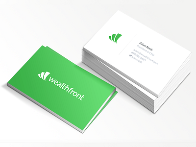 Wealthfront Business Cards brand business card logo