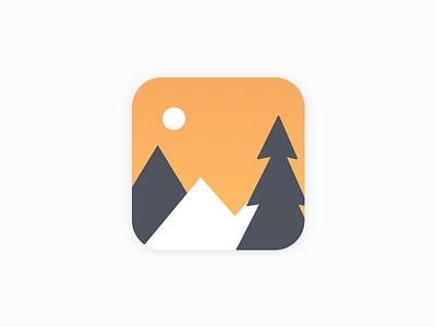 Icon app forest gradient icon tree woods