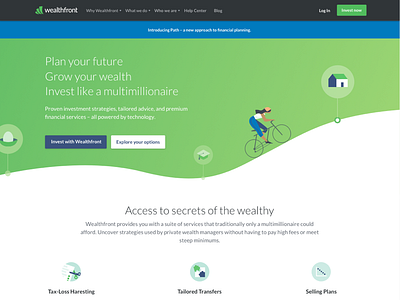 New look ✨ finance homepage illustration landing page product web web design