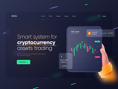 crypto website concept