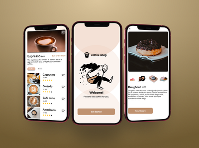 Coffee Shop app design ui ux