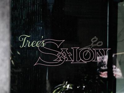 Tree’s Salon beauty branding feminine hair salon illustration logo minimal salon