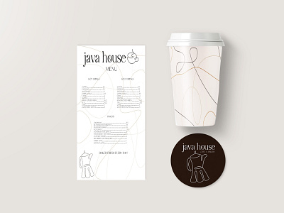 Javahouse Café and Brewery abstract branding cafe coffee coffehouse design food and beverage illustration logo logomark minimal packaging packaging design print design